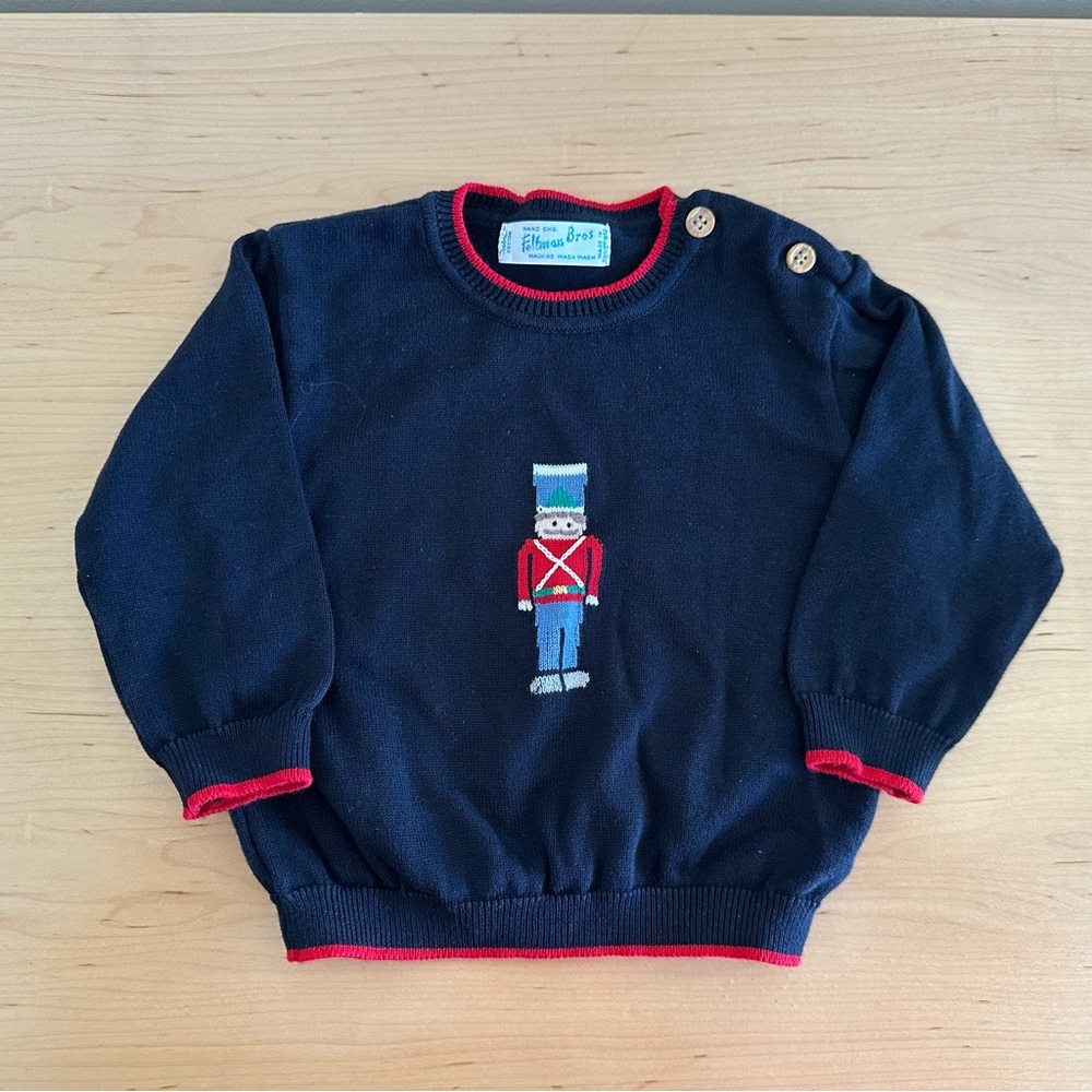 Feltman Bros Baby Knit Holiday Outfit – Nutcracker Sweater & Pants Set (12M)